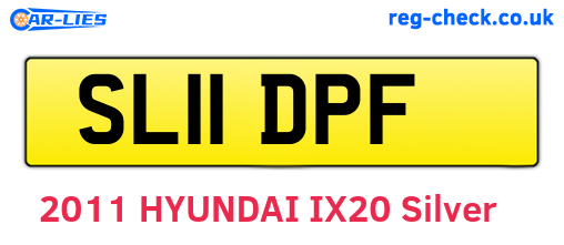 SL11DPF are the vehicle registration plates.