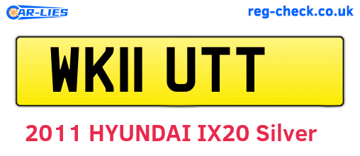 WK11UTT are the vehicle registration plates.