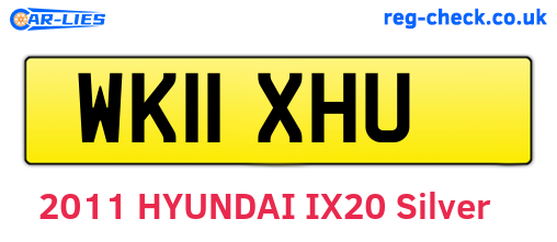 WK11XHU are the vehicle registration plates.