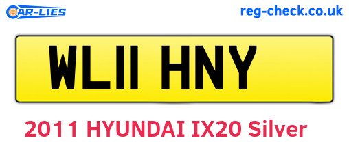 WL11HNY are the vehicle registration plates.