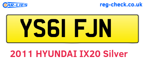 YS61FJN are the vehicle registration plates.