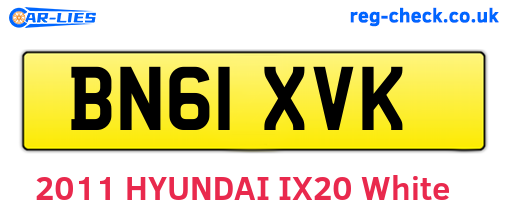 BN61XVK are the vehicle registration plates.
