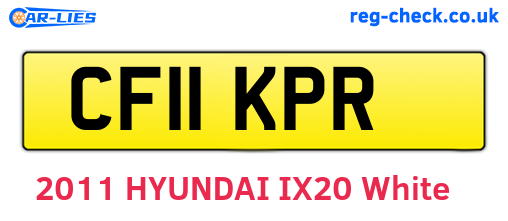 CF11KPR are the vehicle registration plates.