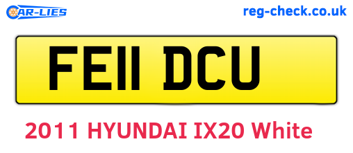 FE11DCU are the vehicle registration plates.