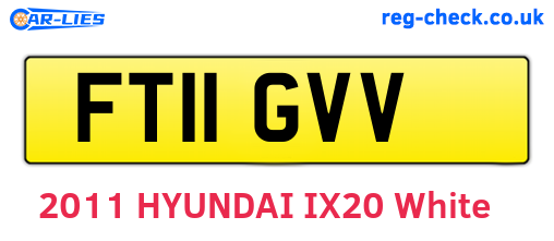 FT11GVV are the vehicle registration plates.
