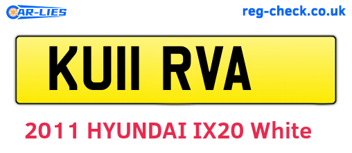KU11RVA are the vehicle registration plates.