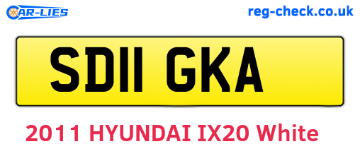 SD11GKA are the vehicle registration plates.