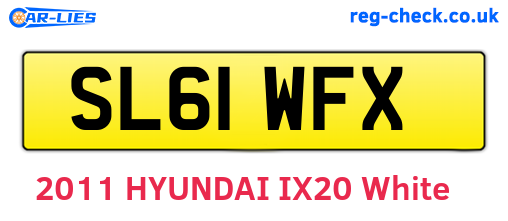 SL61WFX are the vehicle registration plates.