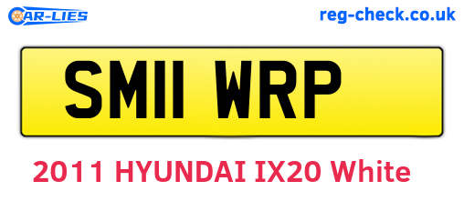 SM11WRP are the vehicle registration plates.