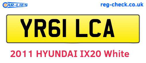 YR61LCA are the vehicle registration plates.