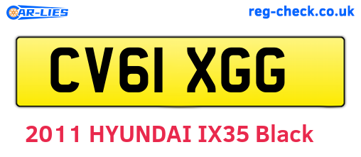 CV61XGG are the vehicle registration plates.