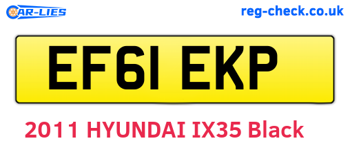 EF61EKP are the vehicle registration plates.