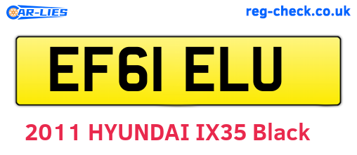EF61ELU are the vehicle registration plates.