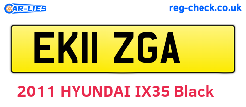 EK11ZGA are the vehicle registration plates.