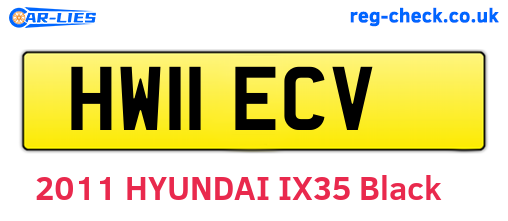 HW11ECV are the vehicle registration plates.