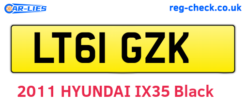 LT61GZK are the vehicle registration plates.