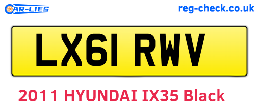 LX61RWV are the vehicle registration plates.
