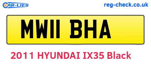 MW11BHA are the vehicle registration plates.