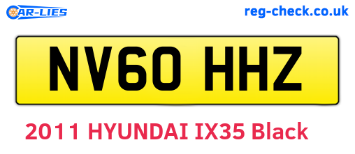 NV60HHZ are the vehicle registration plates.