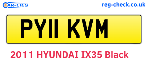 PY11KVM are the vehicle registration plates.