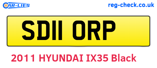 SD11ORP are the vehicle registration plates.
