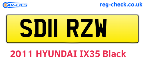 SD11RZW are the vehicle registration plates.