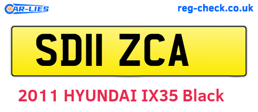 SD11ZCA are the vehicle registration plates.