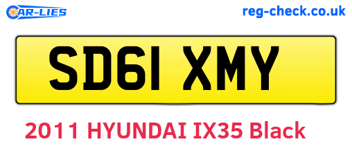 SD61XMY are the vehicle registration plates.