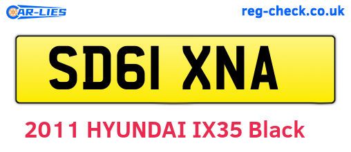SD61XNA are the vehicle registration plates.