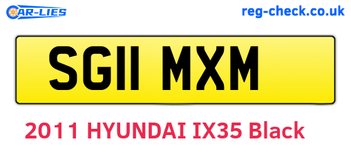 SG11MXM are the vehicle registration plates.