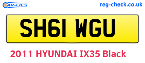 SH61WGU are the vehicle registration plates.