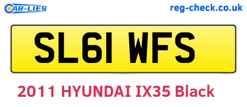 SL61WFS are the vehicle registration plates.
