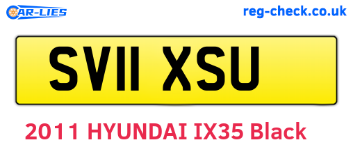 SV11XSU are the vehicle registration plates.