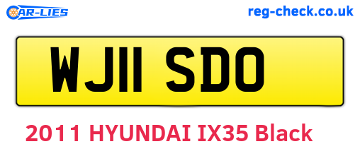 WJ11SDO are the vehicle registration plates.