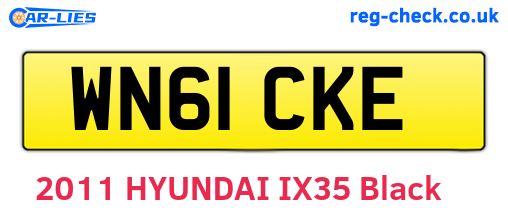 WN61CKE are the vehicle registration plates.