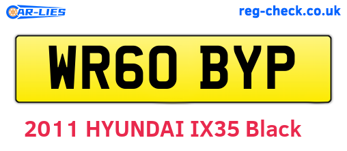 WR60BYP are the vehicle registration plates.