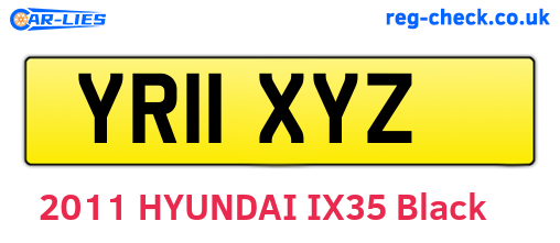 YR11XYZ are the vehicle registration plates.
