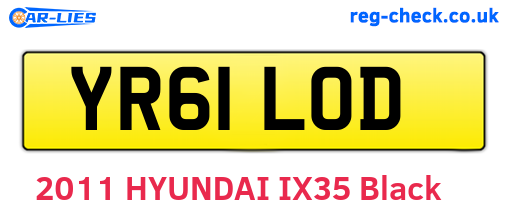 YR61LOD are the vehicle registration plates.