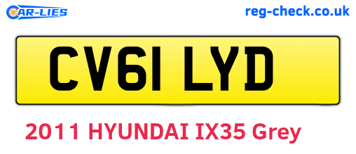CV61LYD are the vehicle registration plates.