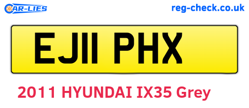 EJ11PHX are the vehicle registration plates.