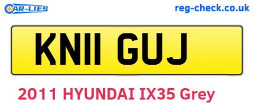 KN11GUJ are the vehicle registration plates.