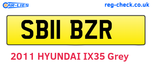 SB11BZR are the vehicle registration plates.
