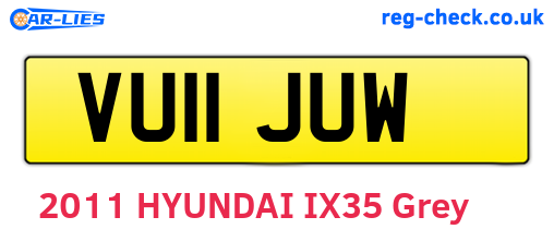 VU11JUW are the vehicle registration plates.
