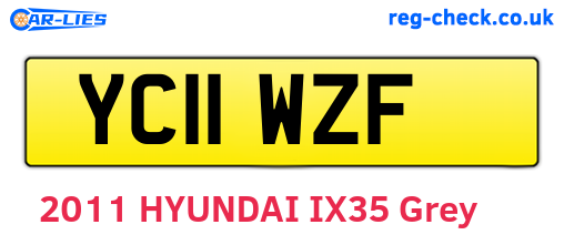 YC11WZF are the vehicle registration plates.