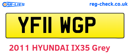 YF11WGP are the vehicle registration plates.