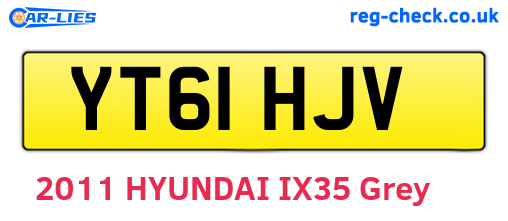YT61HJV are the vehicle registration plates.