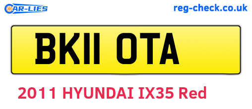 BK11OTA are the vehicle registration plates.