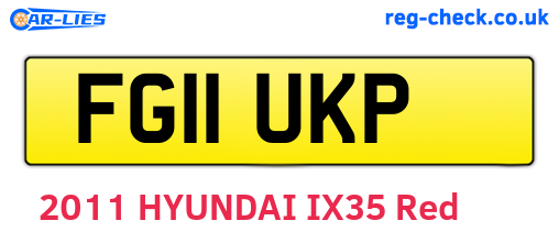 FG11UKP are the vehicle registration plates.