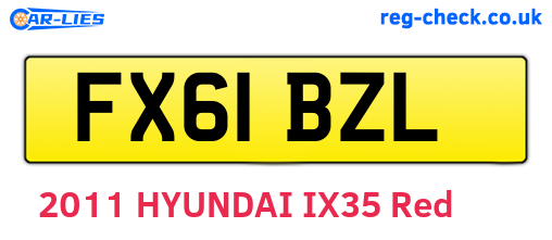 FX61BZL are the vehicle registration plates.