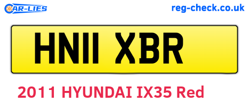 HN11XBR are the vehicle registration plates.